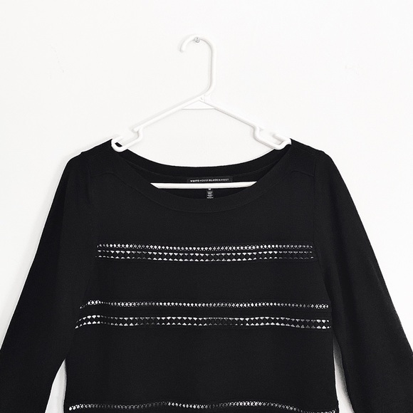 White House Black Market Embroidered Sweater - Picture 4 of 5